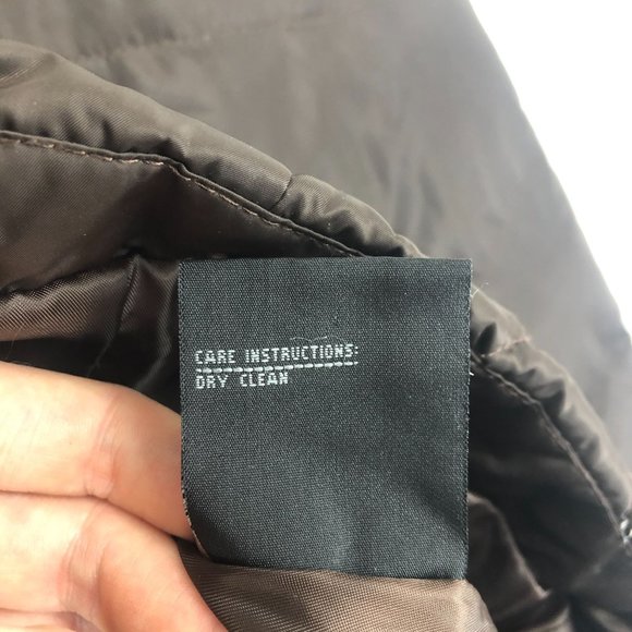 1 Madison Women's Size Small Brown Full Zip Down Puffer Jacket Faux Fur Hood - Picture 7 of 10